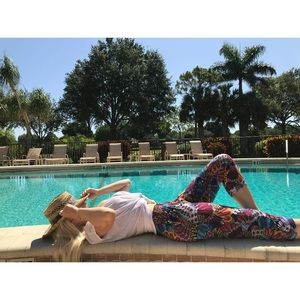 Cropped Tropical Pants